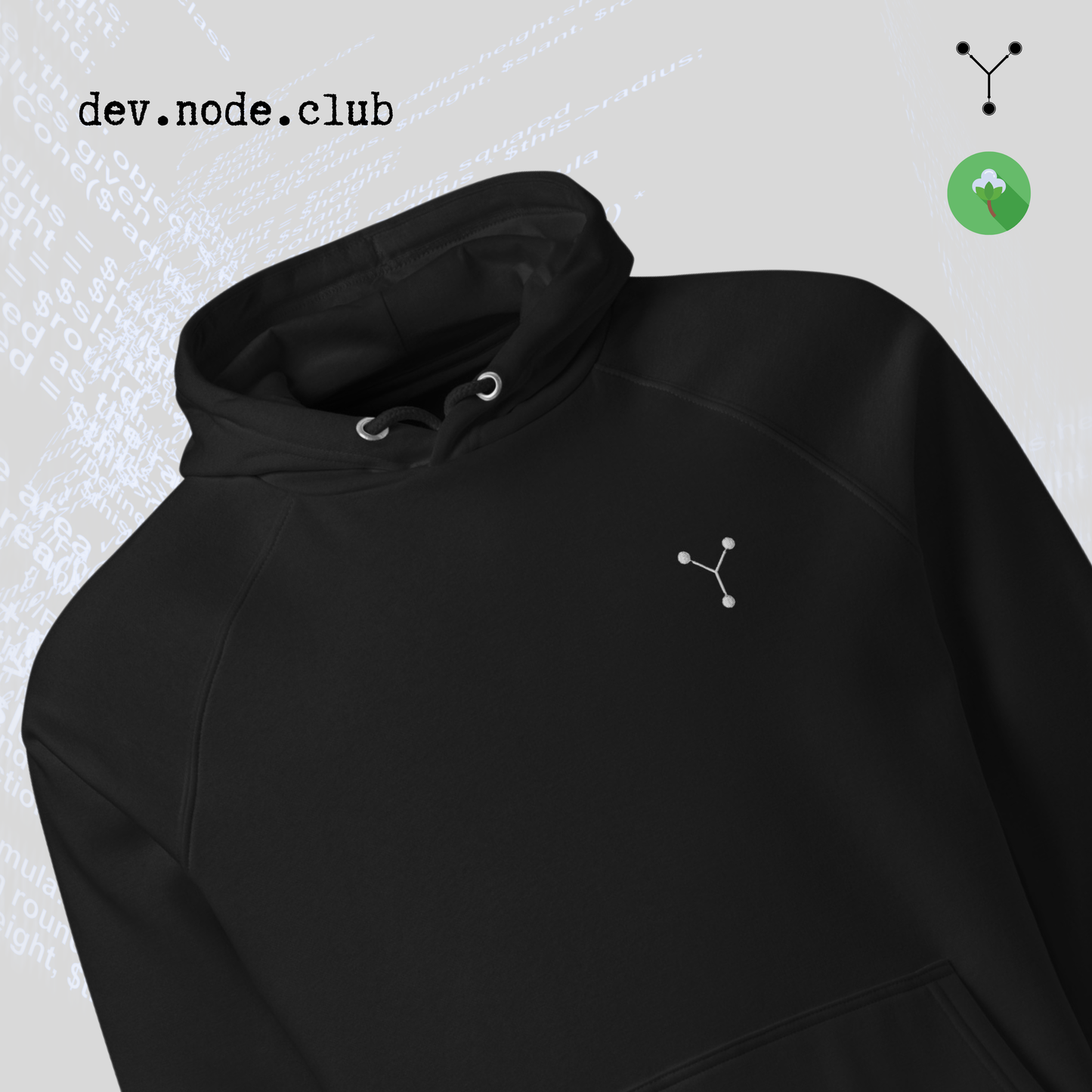The Dev Organic  Hoodie- Node 05- Branch